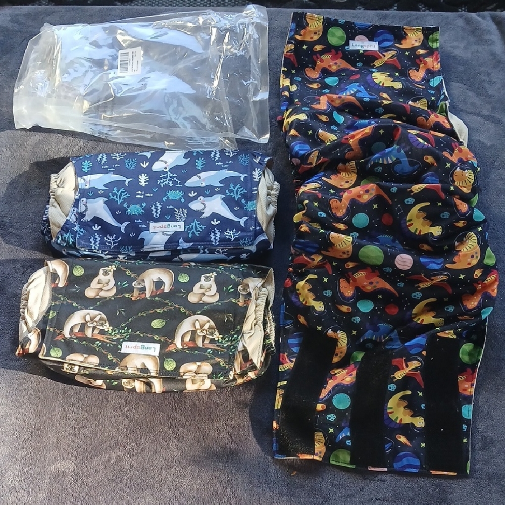 LANGSPIRIT DOG REUSABLE DIAPERS/WRAPS. XL 2-New/Never Used 1-Used 1x